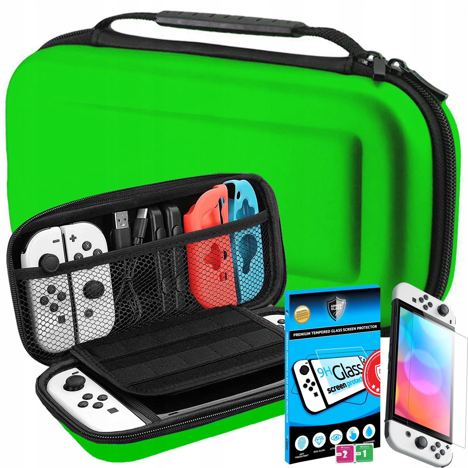 ETUI CASE FUTERAŁ WZMOCNIONY DO NINTENDO SWITCH OLED model HEG-001 + SZKŁO