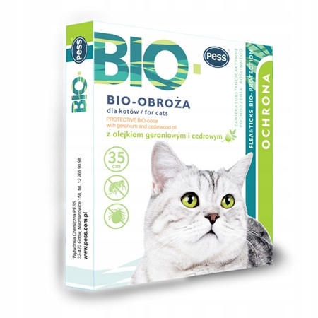 

Pess Bio Obroża z olejkiem geraniowym kot 35cm