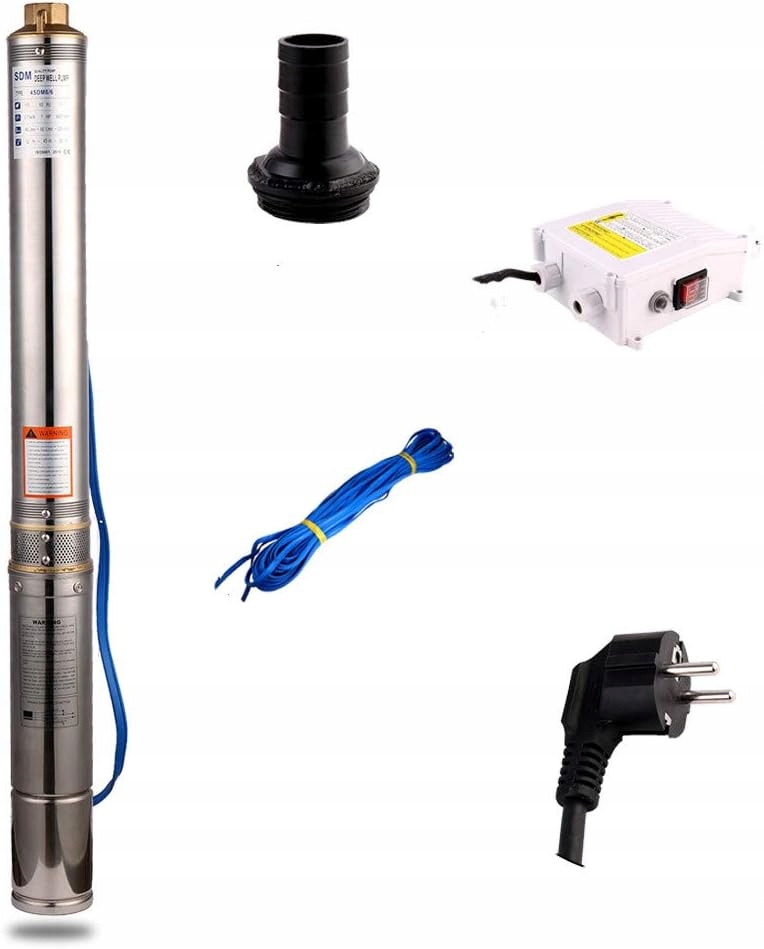 Ponorná Pumpa Na Vodu Do Studne Úzka 10800 l/h 750 W 38 Metrov 4SDM8/7