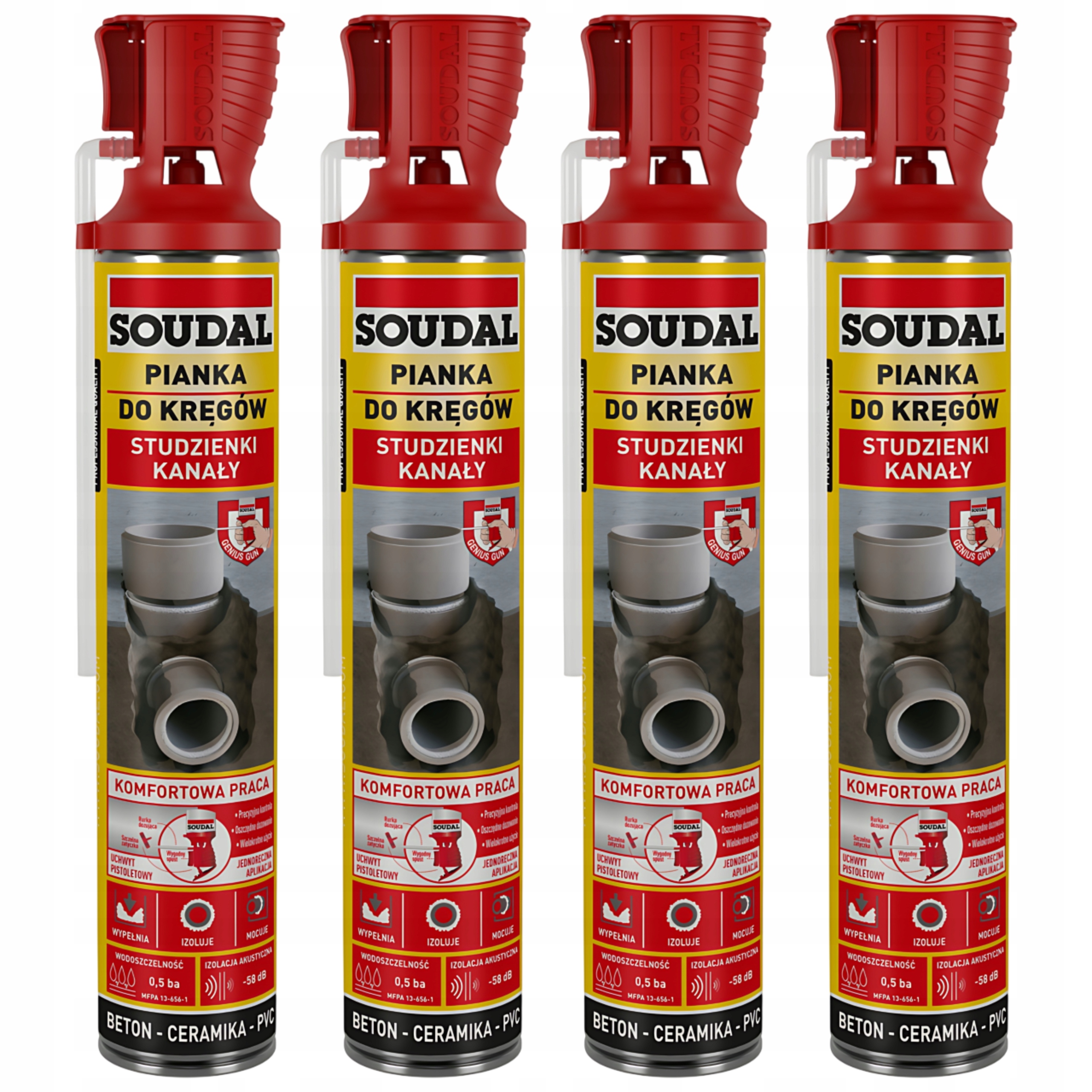 Pěna na studniční kanály Polyuretanová pěna Gg 750 ml Soudal