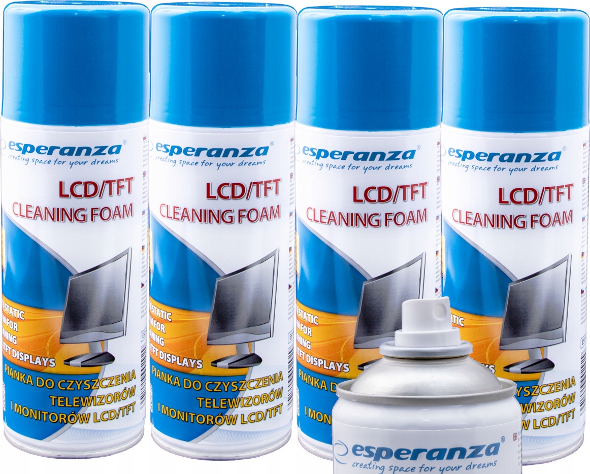 Esperanza Pianka Do Czyszczenia Monitorów LCD, Led, Oled, Tft 400ML x4