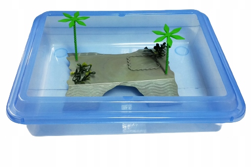 

Terrarium z ramką basenik dla żółwia z wyspą