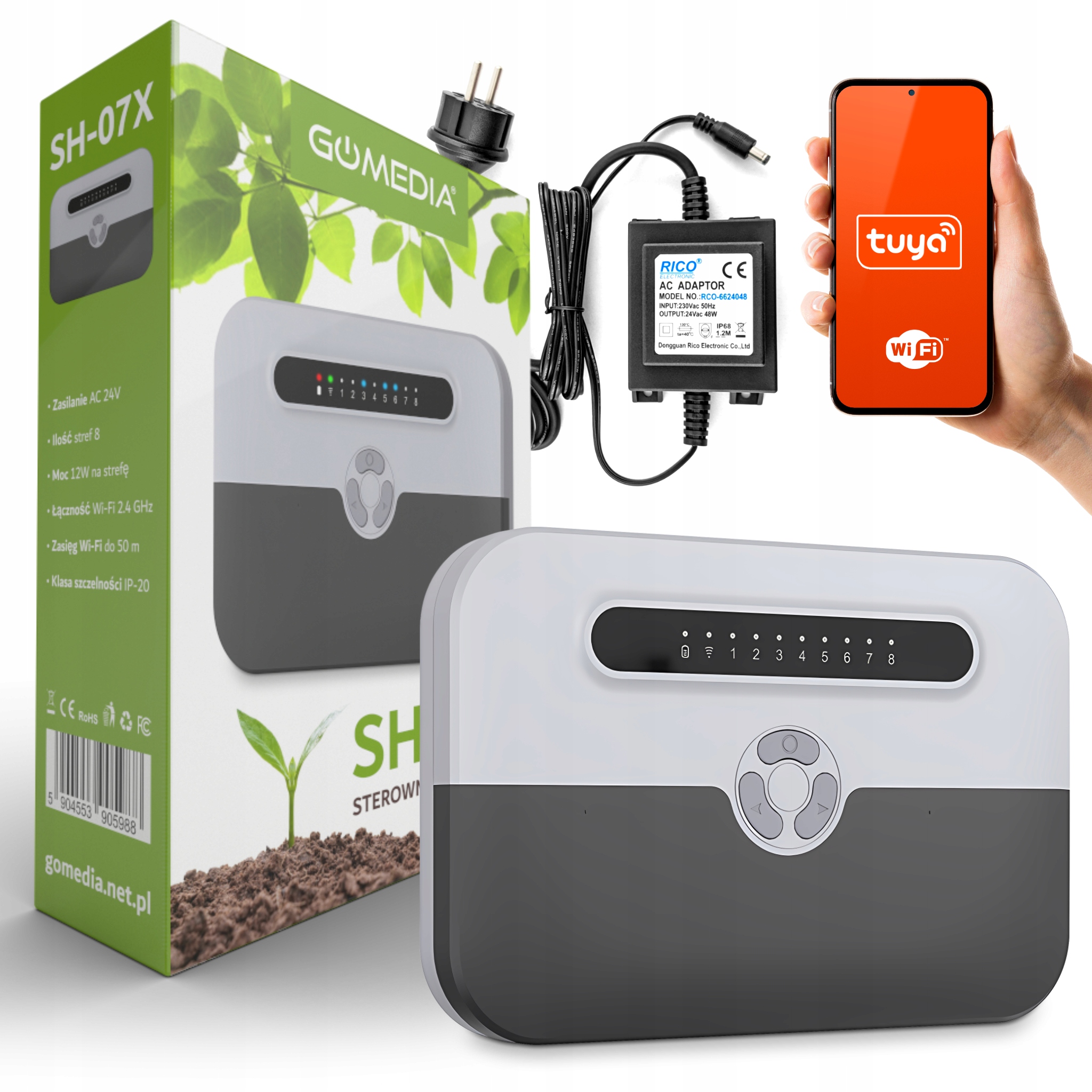 Ovládač Automatického Zavlažovania WiFi Tuya pre 8 Zón Systém na Zavlažovanie Záhrady