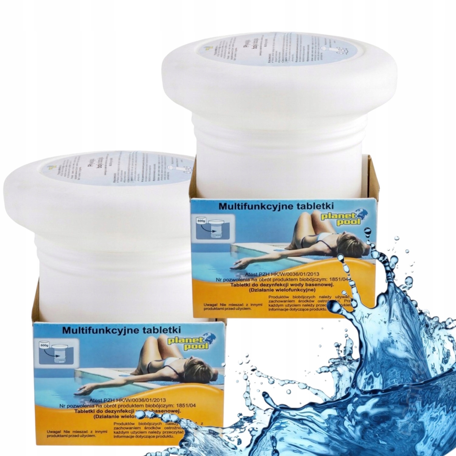 2 Szt Boja Dozująca Bojka Chlor Tabletki Multifunkcyjne do basenu jacuzzi
