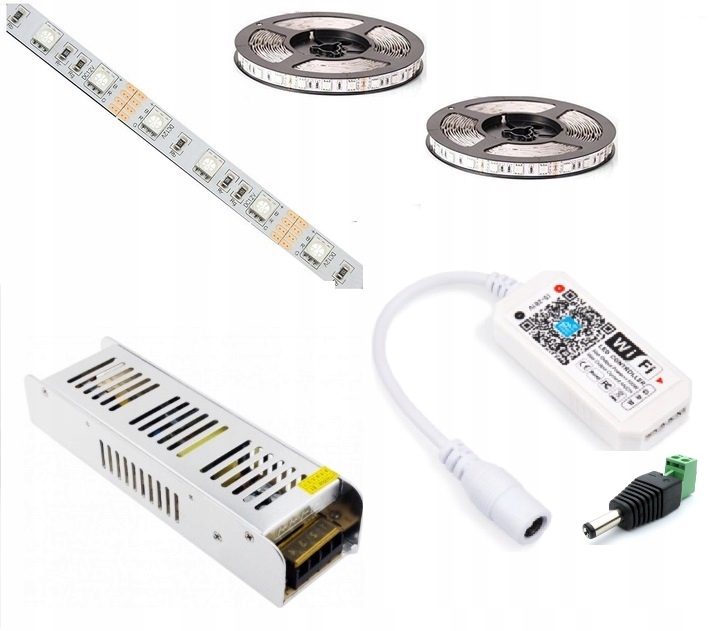 

Zestaw 15m Tasma Led Rgb 5050 Sterownik Wifi