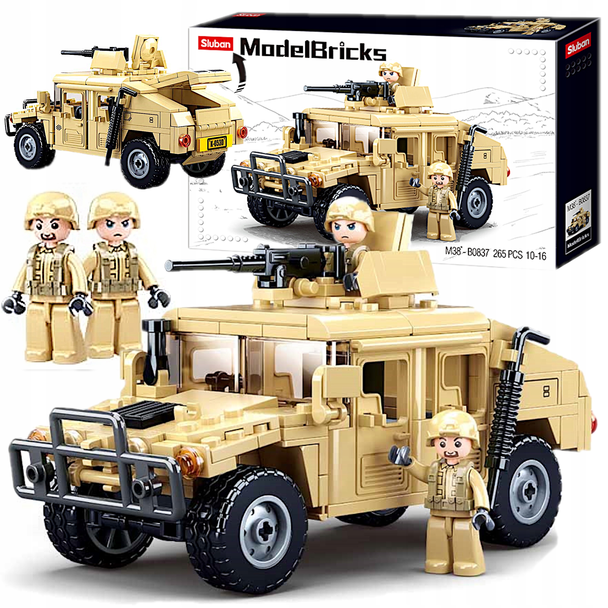 

Klocki Jeep Hamer Hummer H2 Wojsko Armia Wojsko