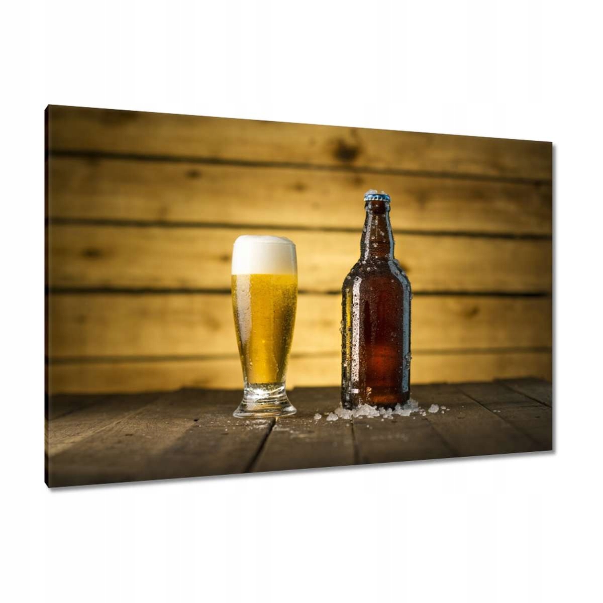 Obrazy 120x80 Pivo zmrazené v láhvi