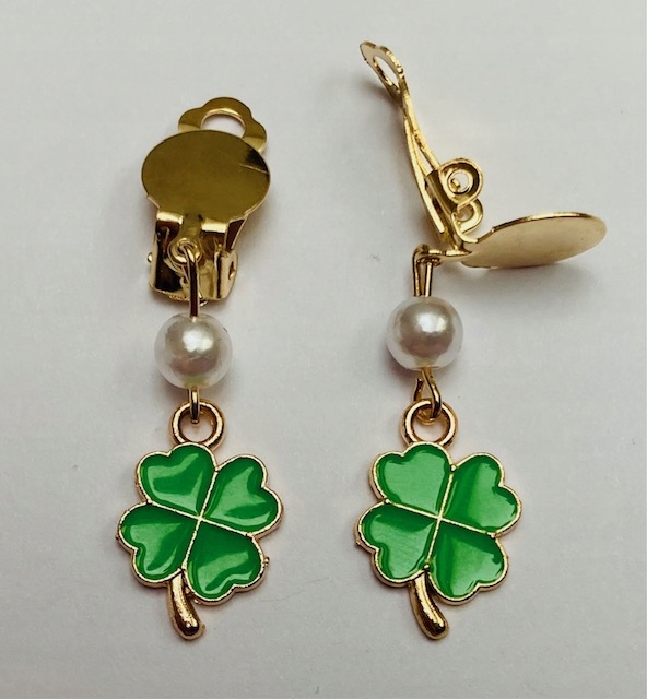 KLIPSY ręcznie wykonane KONICZYNKA zielona