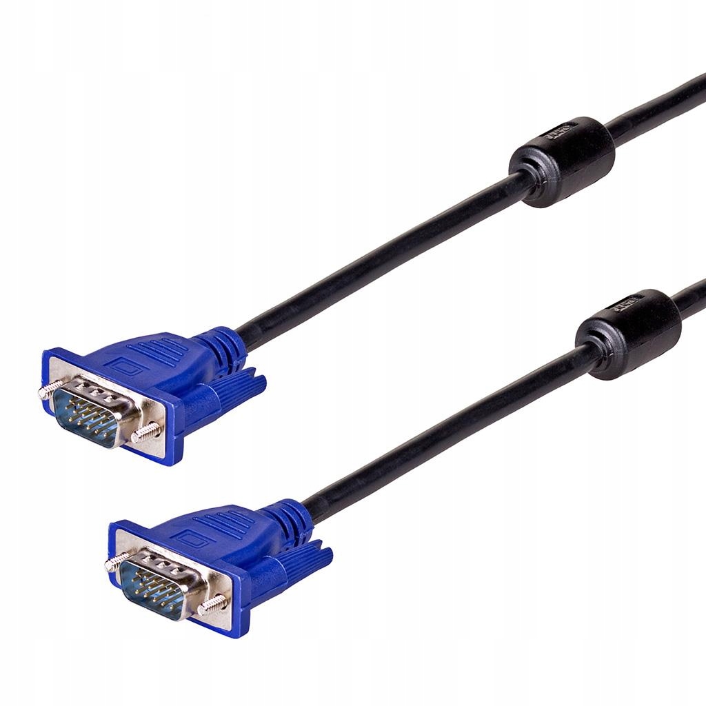 Akyga Kabel Vga 1.5M 15 M/15 M Z Ferrytami Do Telewizora Monitora