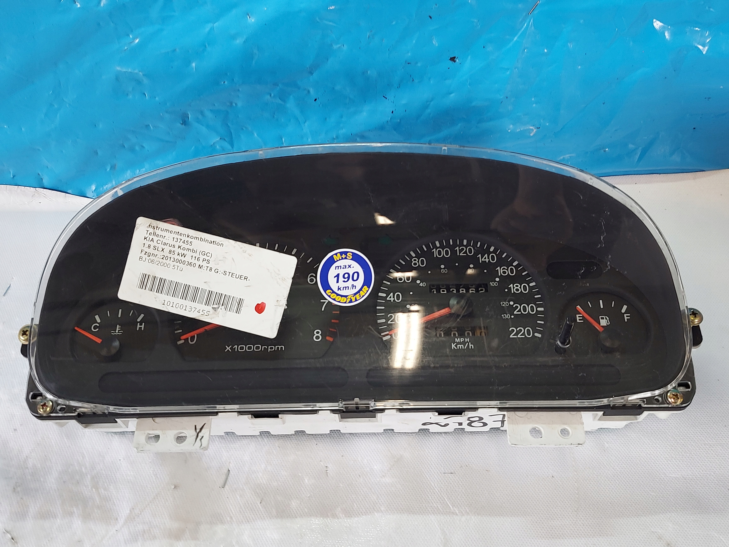 dials clock KIA CLARUS GC 1.8 B K9BA55430