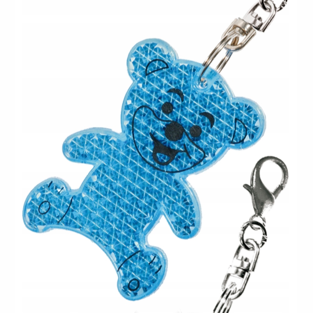 

Brelok odblaskowy Miś Teddy Niebieski
