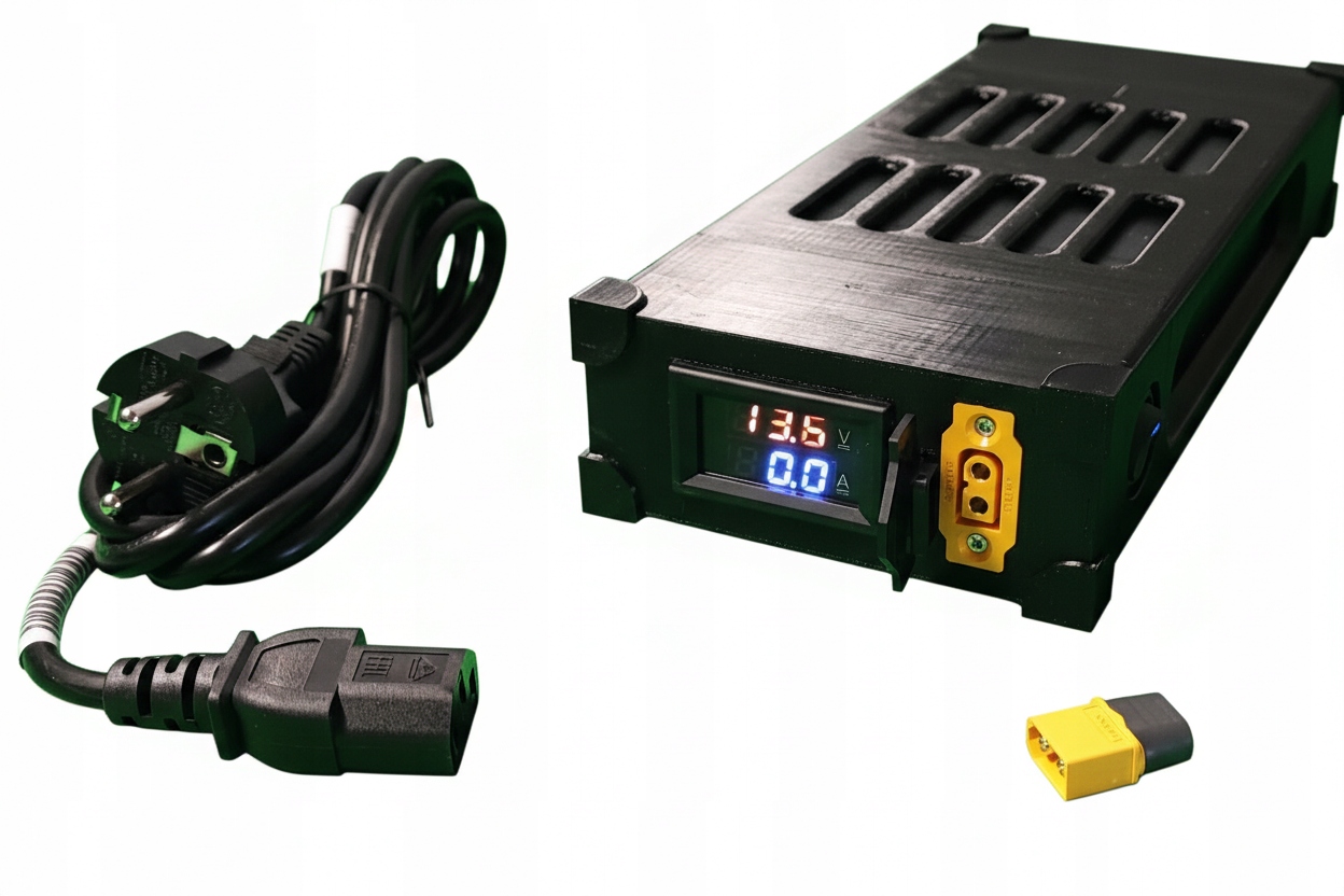 Zasilacz 13,4V DC 34A 460W, 220-240V, woltomierz/amperomierz/XT60 kabel