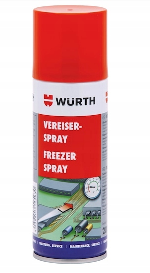 Nehořlavý zmrazovací sprej Wurth 200 Ml 0890001200