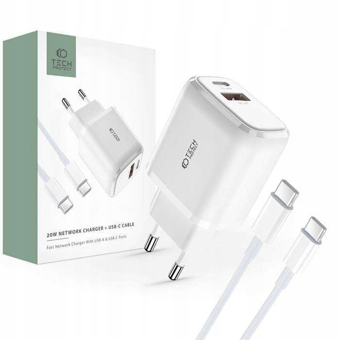 Tech-protect C20W 2 Porty Ładowarka Sieciowa PD20W