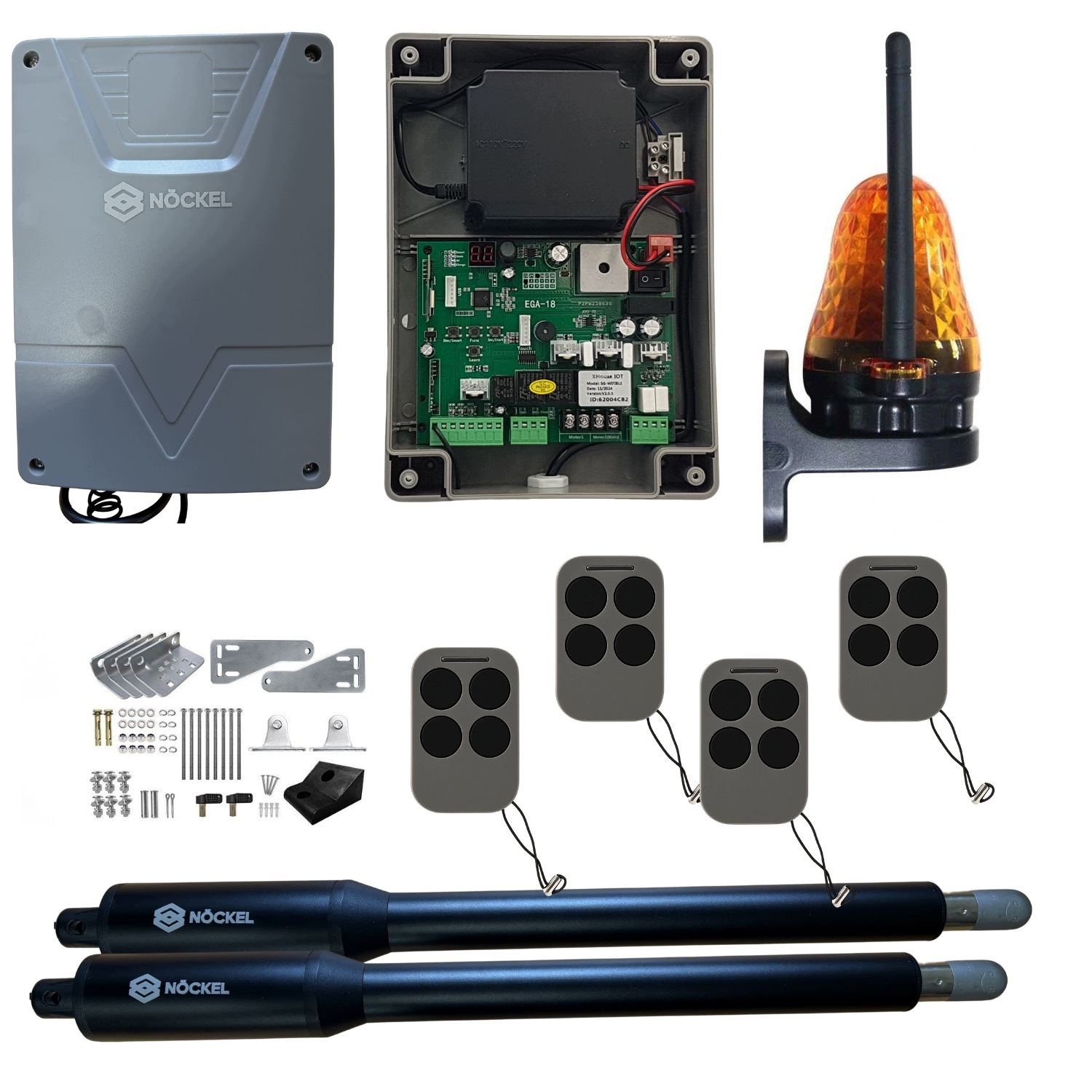Napęd do bramy Nöckel NX300 2x3m 600kg WiFI Bt 4xPilot Lampka