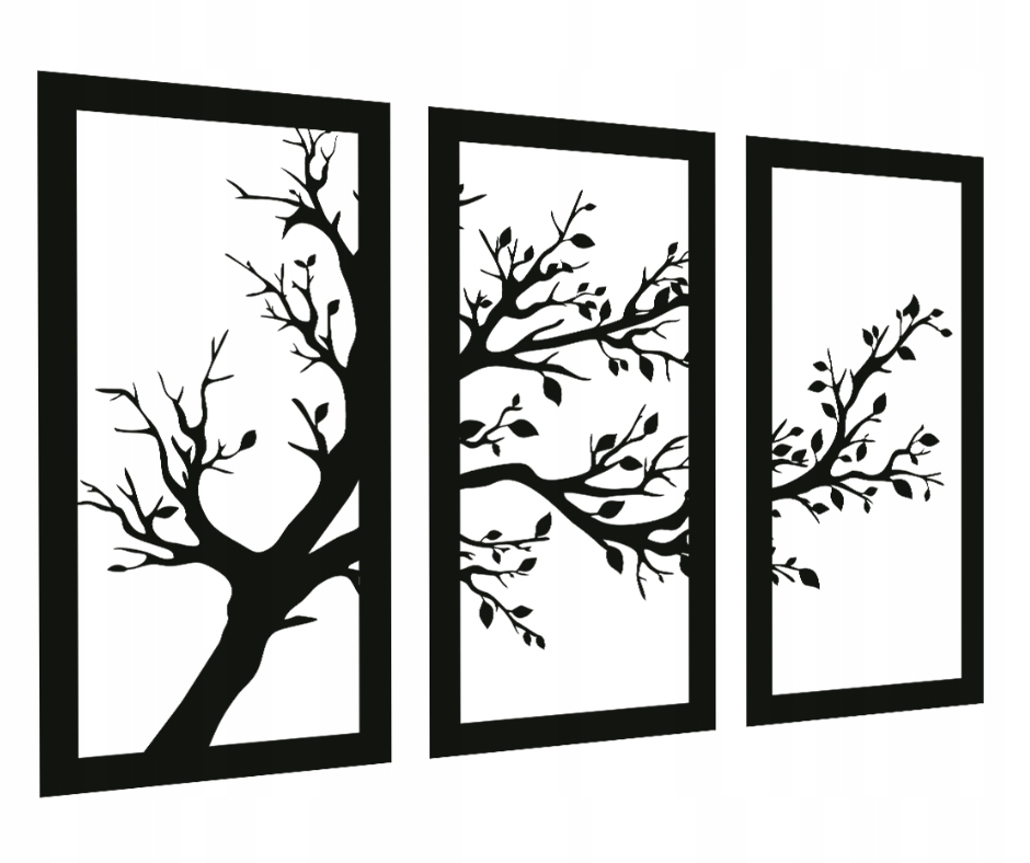 Prelamovaný Obraz Strom Do Kuchyne Obývacej Izby Nástenná Dekorácia Triptyk 3D
