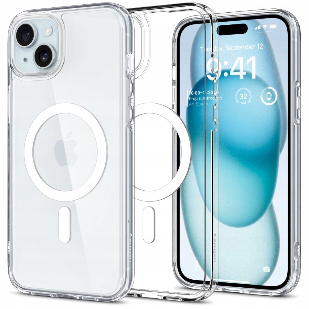 Pouzdro Spigen Ultra Hybrid Mag s MagSafe pro iPhone 15 Plus bílé