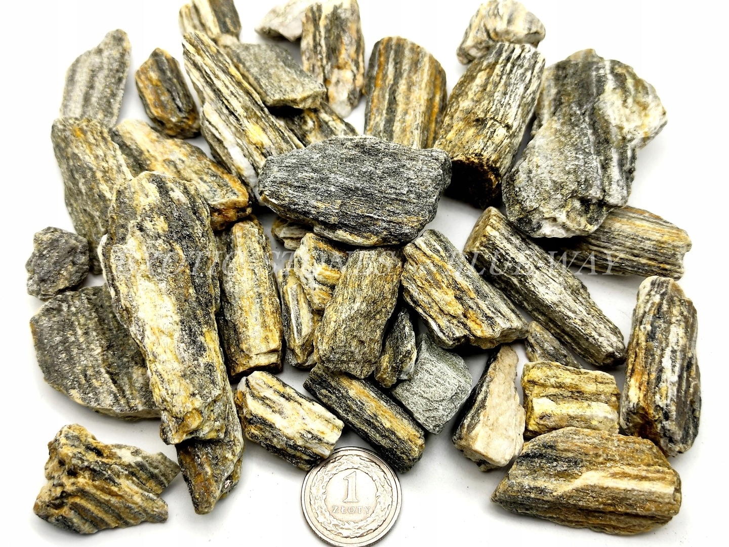 Kamenná kůra do zahrady šedozlatá gneis zahradní kámen skvrnky 1-3 cm 24 kg