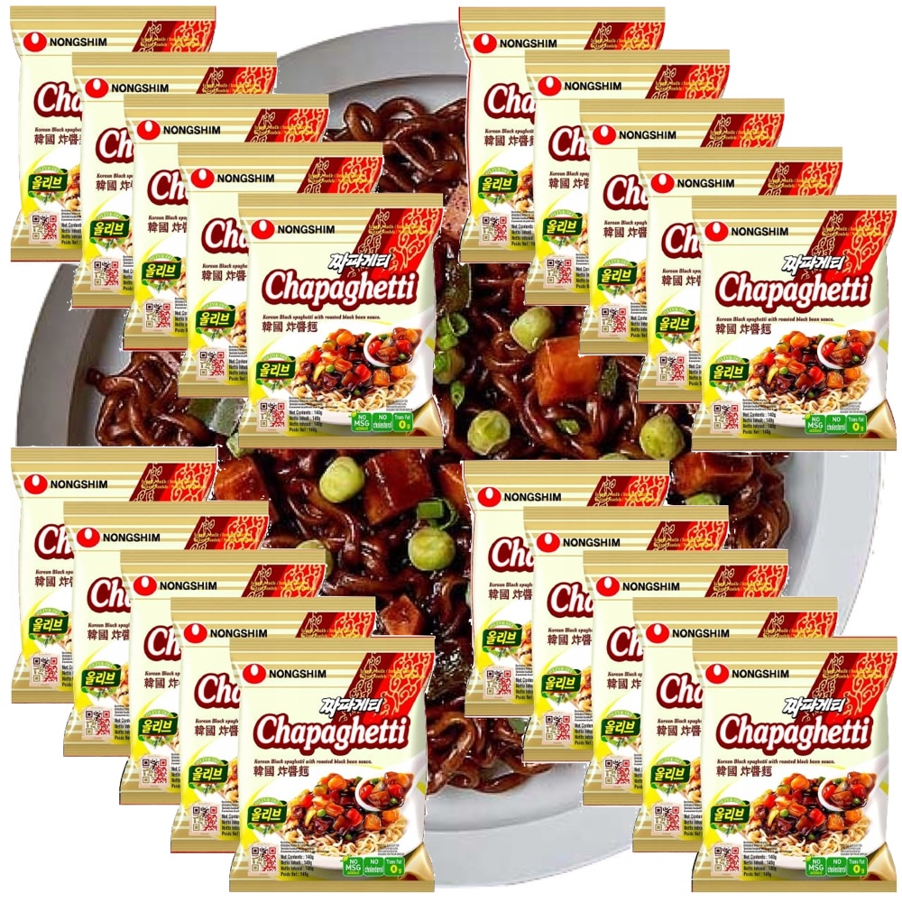 Levně Korejský Karton Těstoviny Chapagetti Omáčka z černých fazolí 20 x 140 g Nongshim