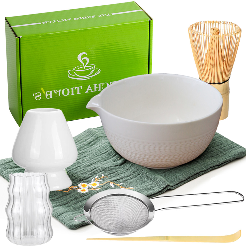 Levně Dárková Sada Sada Čaje Matcha Šálek Whispers, Stojan, Lžička