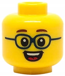 

Lego głowa główka figurki dziecko, okulary