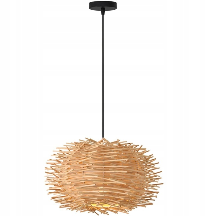 

Lampa Wisząca Pleciona Boho Gniazdo Bambusowa 20CM