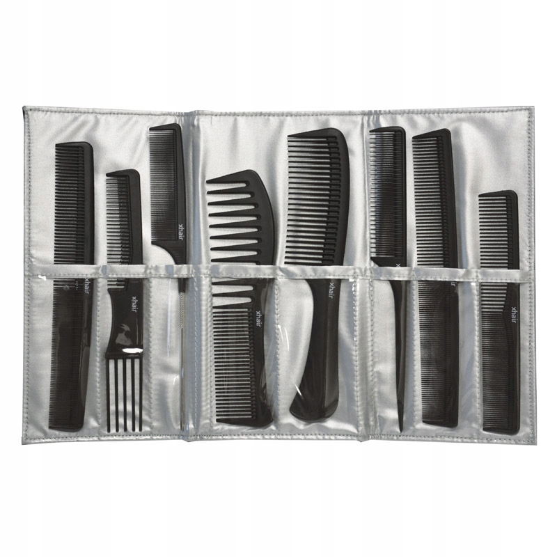 Kadeřnické hřebeny Komplet sada hřebenů V Pouzdru Barber Kadeřník