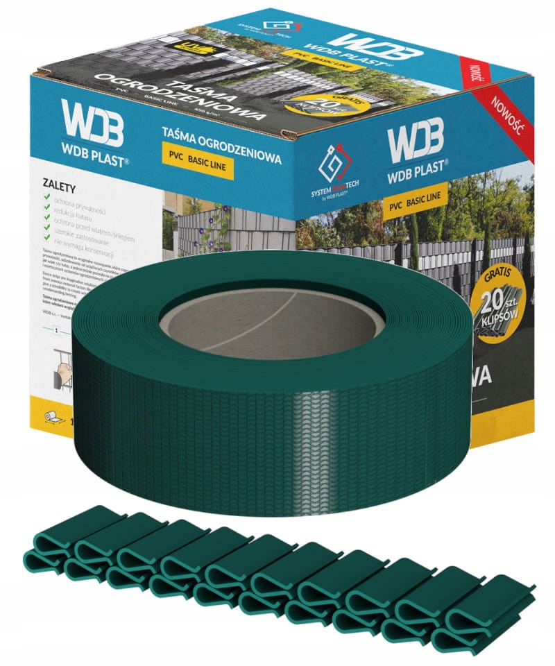 

Wdb Taśma Ogrodzeniowa 47,5mm x 35m zielona 6005