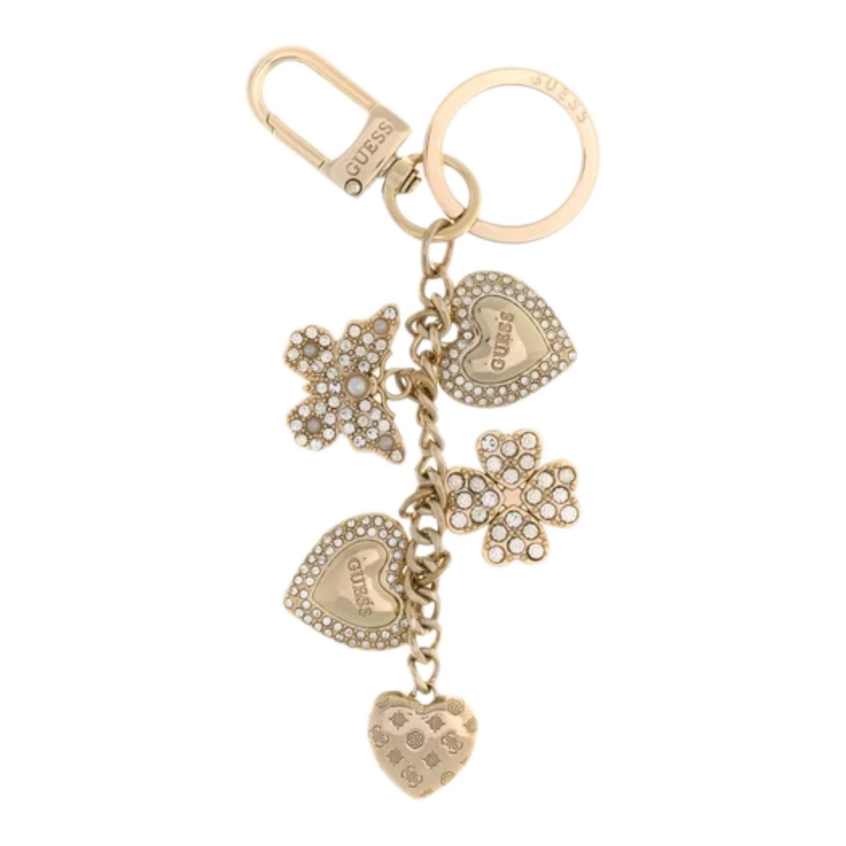 Guess Přívěsek Keyring Zlatá