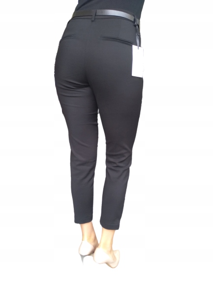 ELEGANCKIE SPODNIE DAMSKIE CYGARETKI RURKI czarne 44/XXL Wzór dominujący bez wzoru