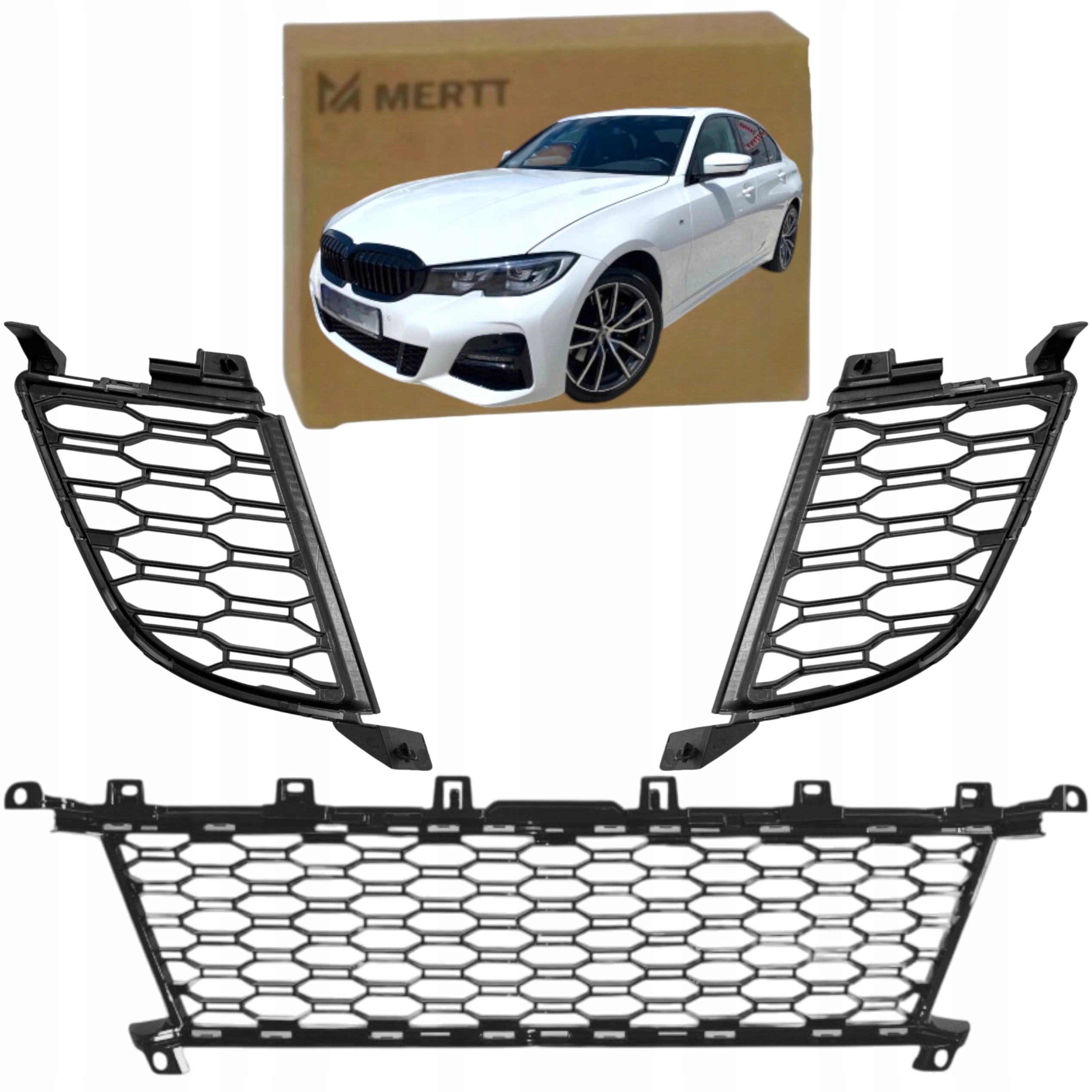 Set mřížek atrapa mřížka nárazníku středová přední Bmw 3 G20 G21 M balíček