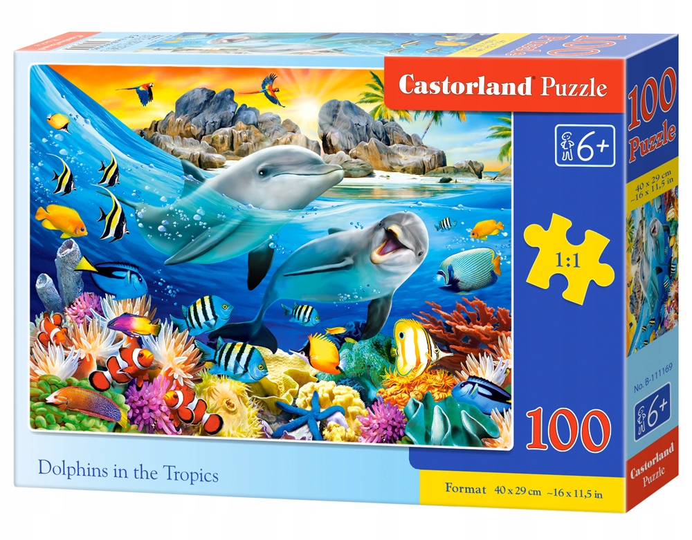 

Puzzle 100 El Delfiny w Tropikach Castorland