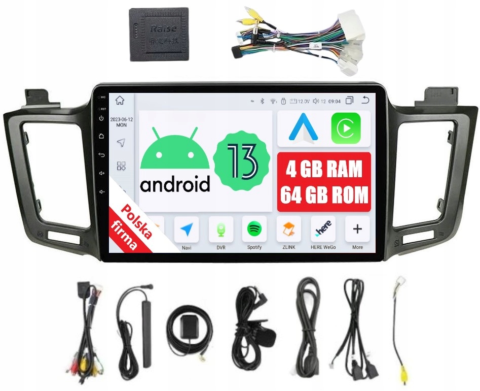 Rádio 2DIN Navigácia Android Toyota RAV4 4 IV 4/64 Gb Dsp Carplay Lte
