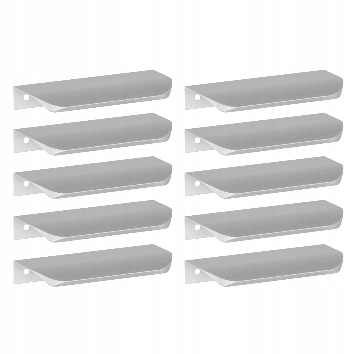 Set 10X Okrajový nábytkový držiak Strieborný Alu 416/436 mm odolný UA02