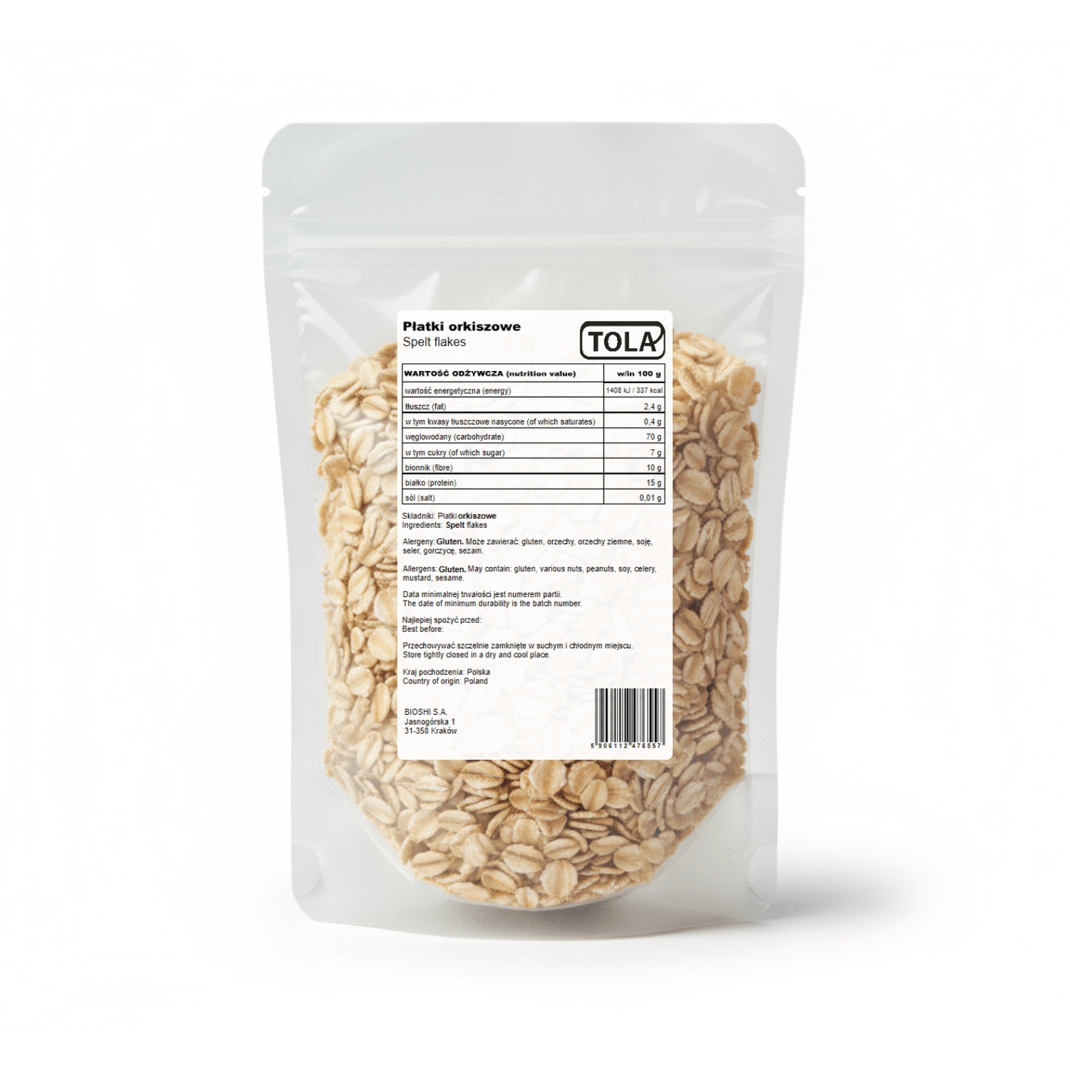 Pšeničné vločky 10 kg – přírodní, vysoká kvalita Tola