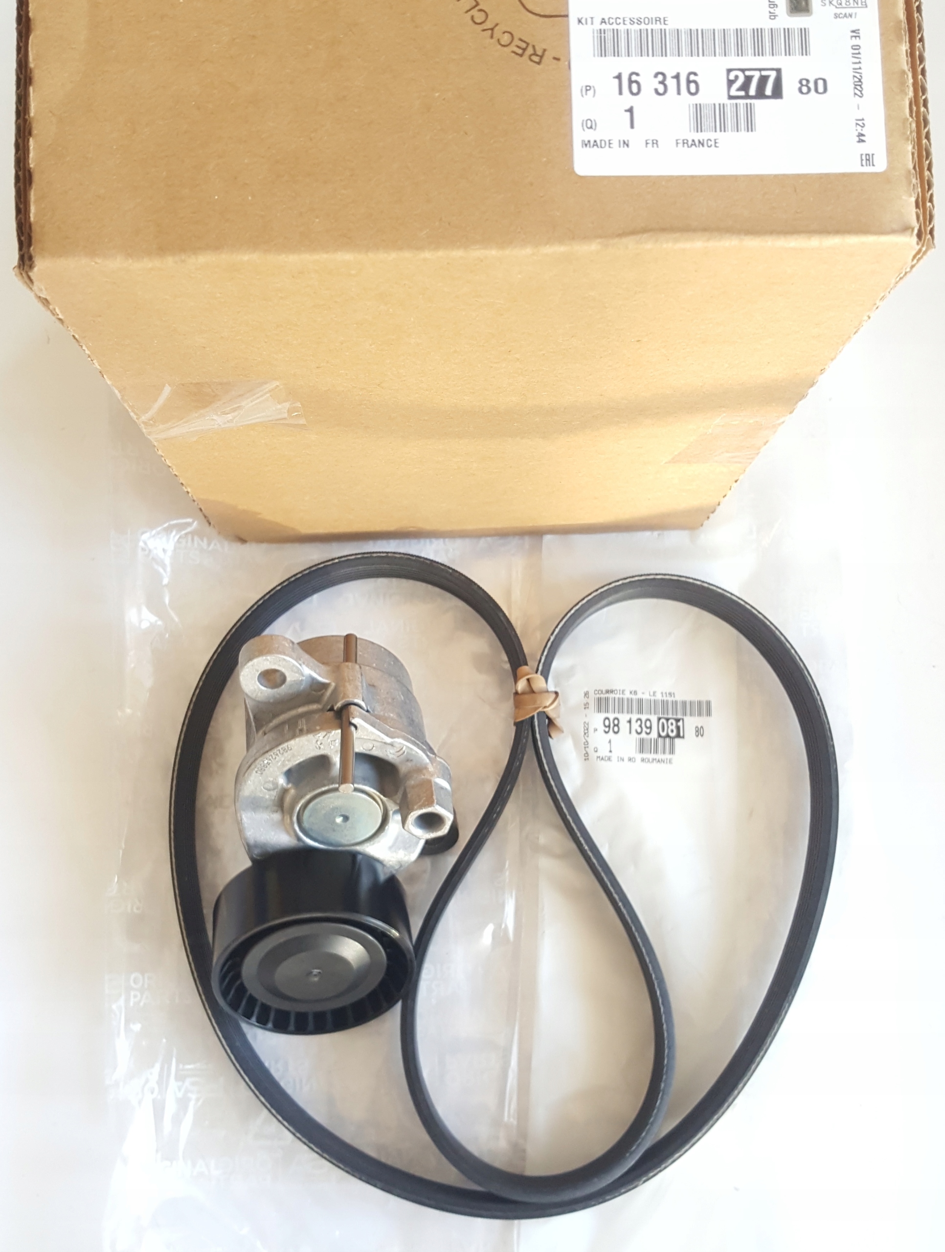 OE ZESTAW NAPINACZ PASEK CITROEN PEUGEOT OPEL 1.5