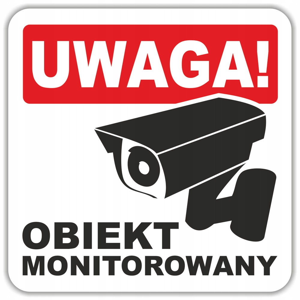 

Naklejka monitoring Obiekt Monitorowany 10cm Rodo