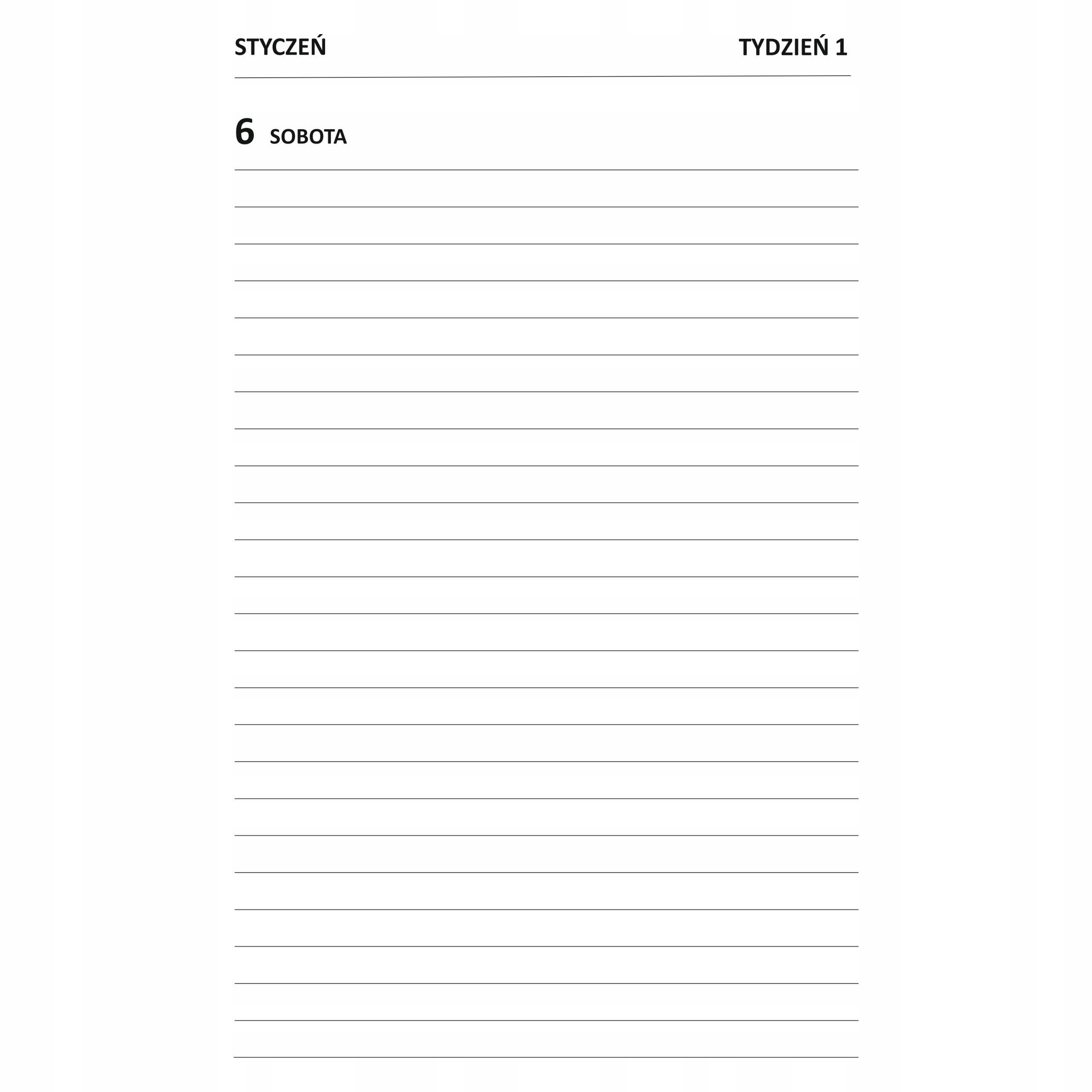 Kalendarz na 2024 rok DZIENNY TERMINARZ Format A4 Do hotelu restauracji Cechy klejony