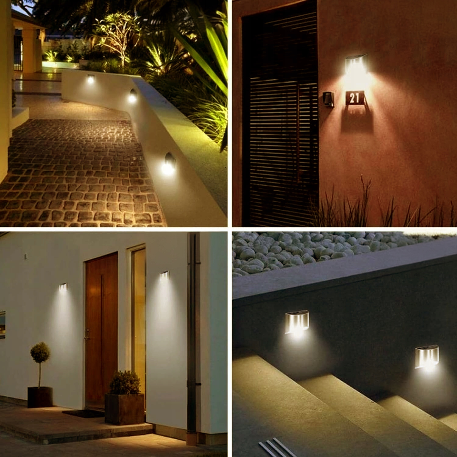 LAMPA SOLARNA LED KINKIET ZEWNĘTRZNY LAMPKA ŚCIENNA ELEWACYJNA OGRODOWA Kolekcja NOWOCZESNA KOLEKCJA