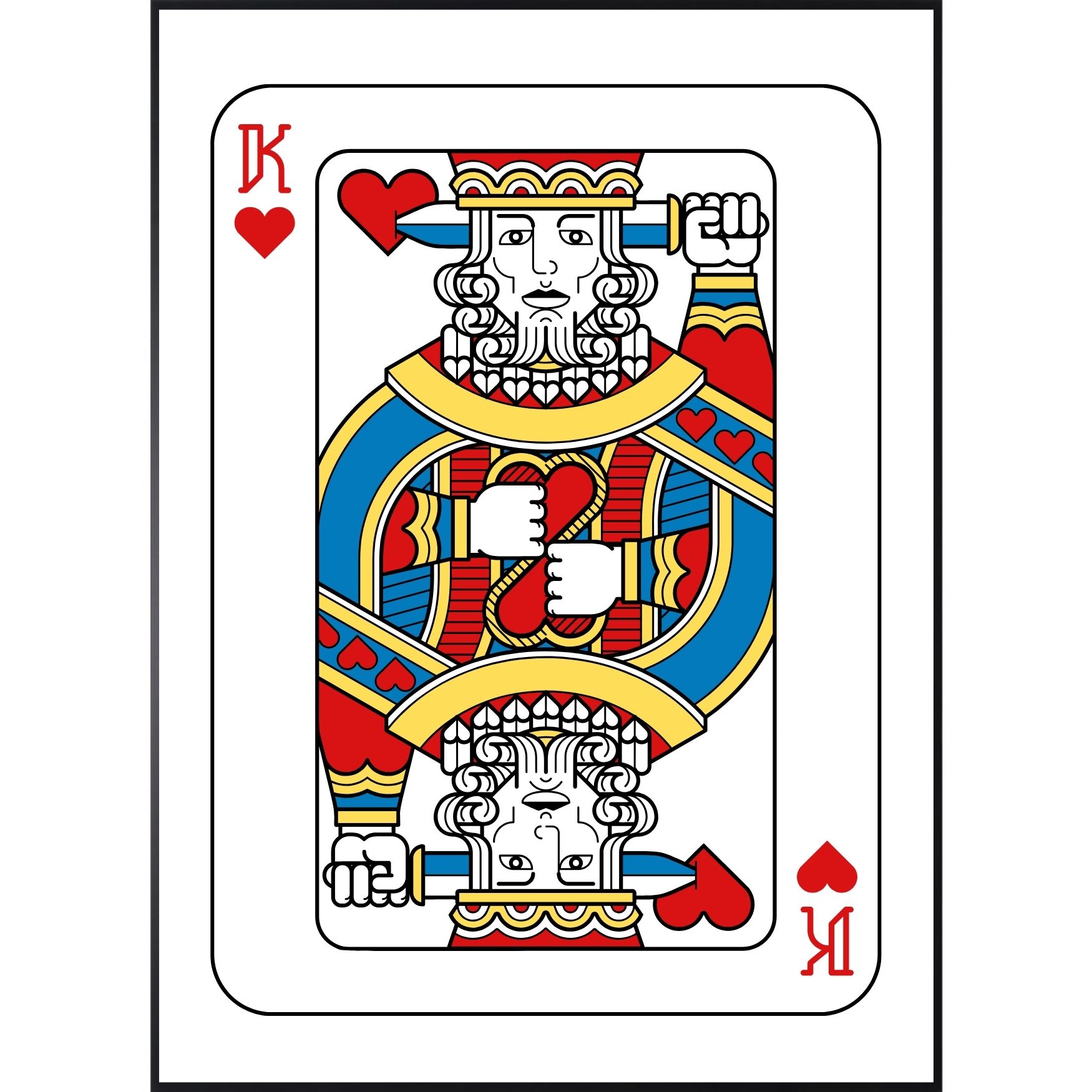 PLAKAT 30x40 OBRAZ KRÓL KIER KARTA KARTY TALIA DZIEŃ KOBIET