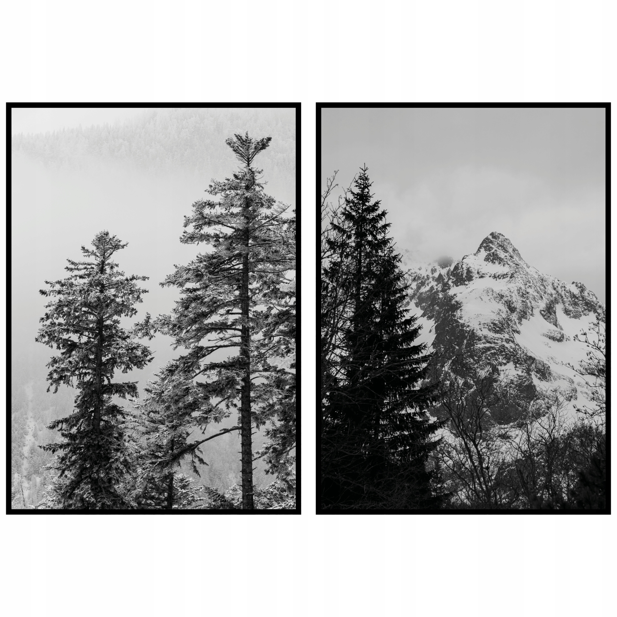 Plagáty stromy krajina panoráma 2ks 70x100cm hory do obývačky na stenu
