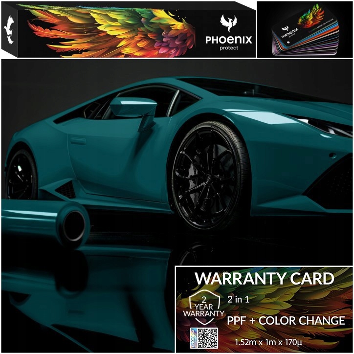 Kolorowa Folia PPF Phoenix Protect Zmiana Koloru Auta Gloss Hell