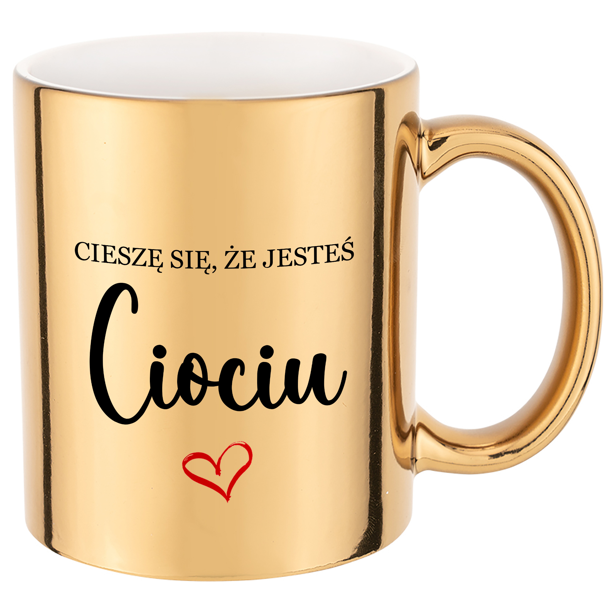 

Kubek Błyszczący Złoty dla Cioci MiX