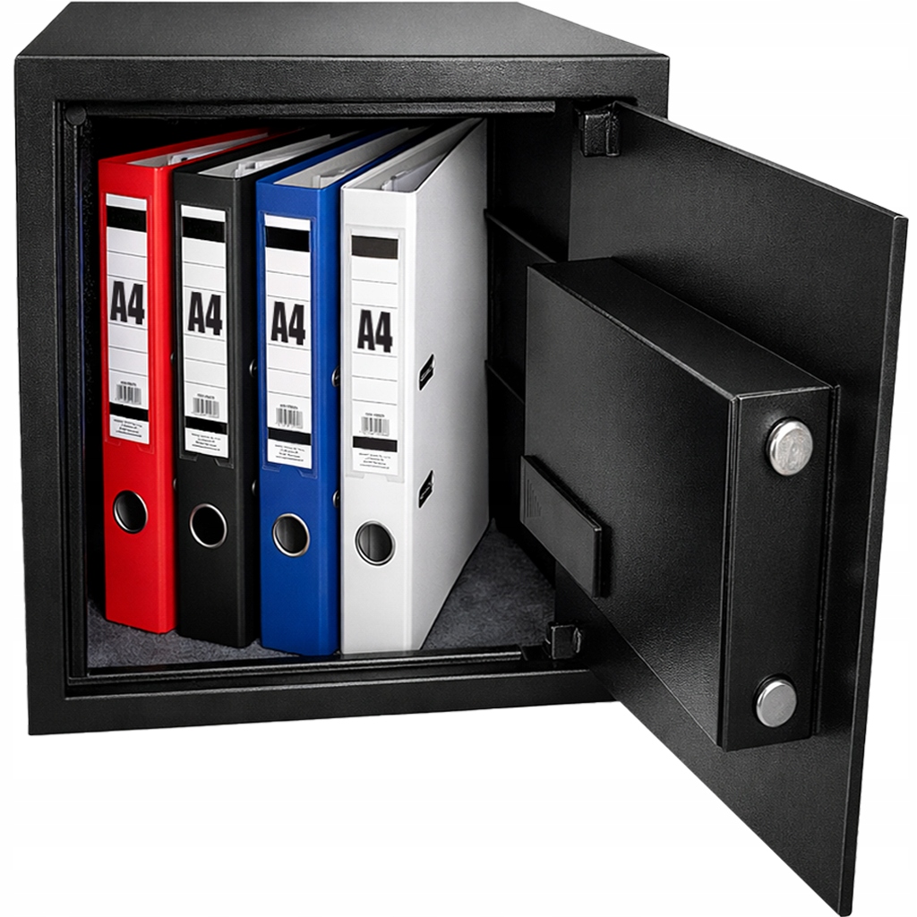 Sejf XL Duży Domowy Z Dwoma Półkami Biurowy Kasa Pancerna Elektroniczny