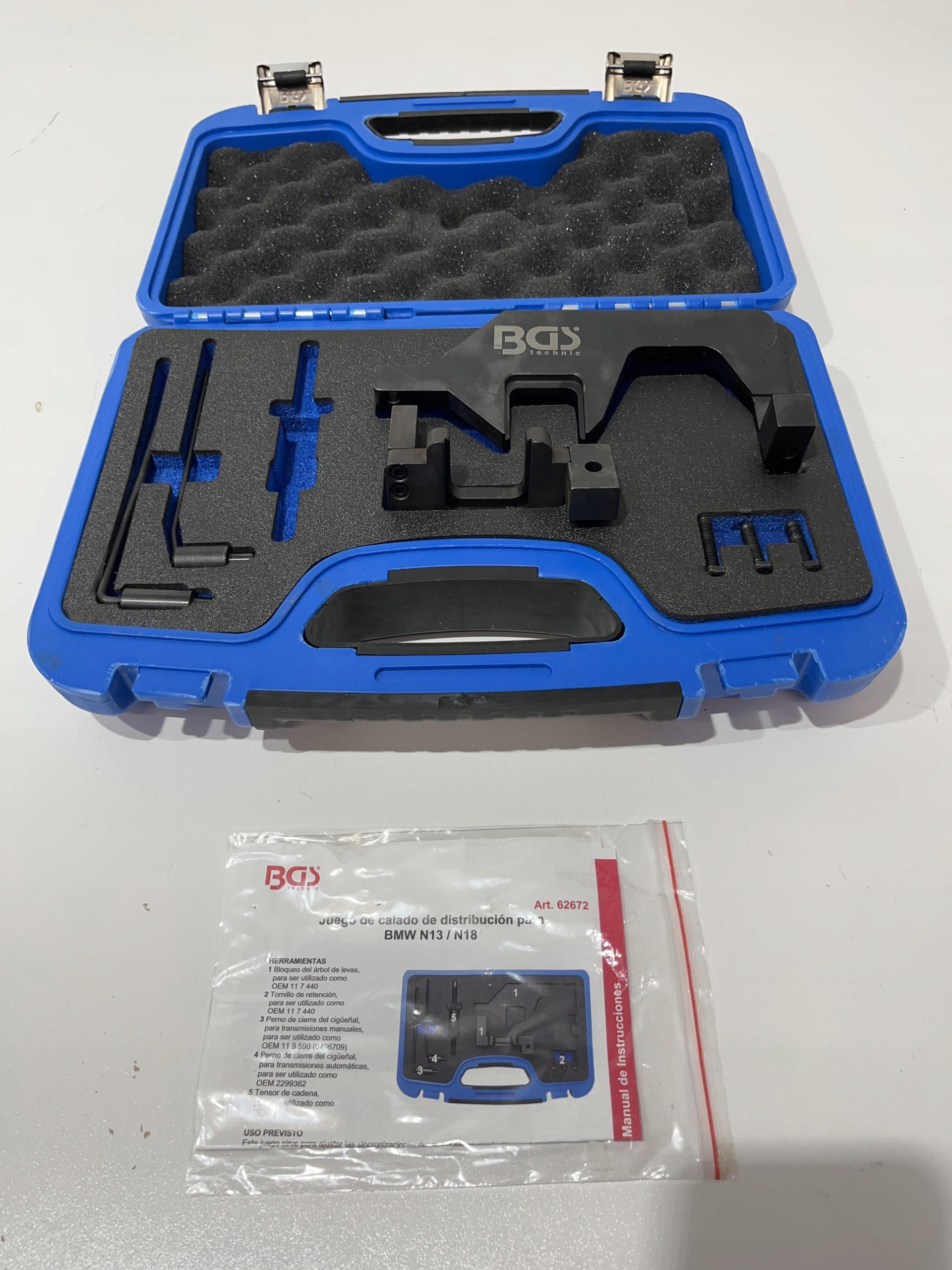 ZESTAW BLOKADY ROZRZĄDU ZESTAW DO USTAWIANIA ROZRZĄDU BMW BGS Kod producenta 62672