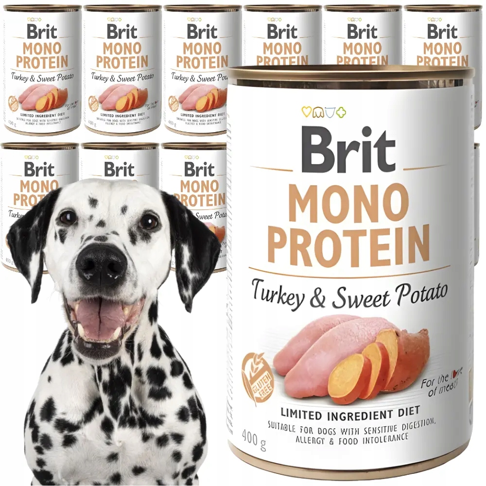 Brit Mono Protein Turkey&Sweet Potato 12x400g Mokra karma monobiałkowa