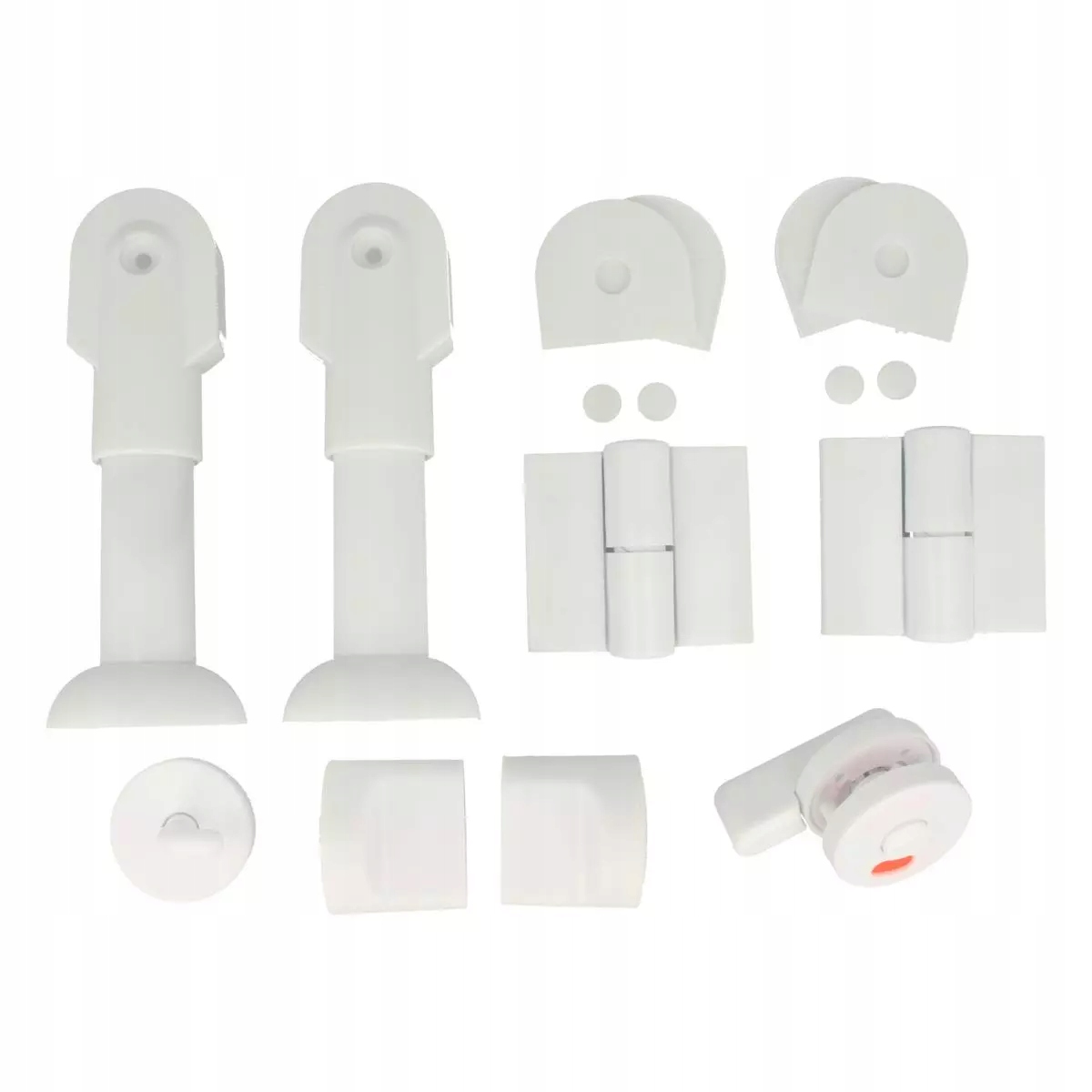 Kování pro sanitární Wc kabiny Hakner 16-18 mm bílý levý komplet