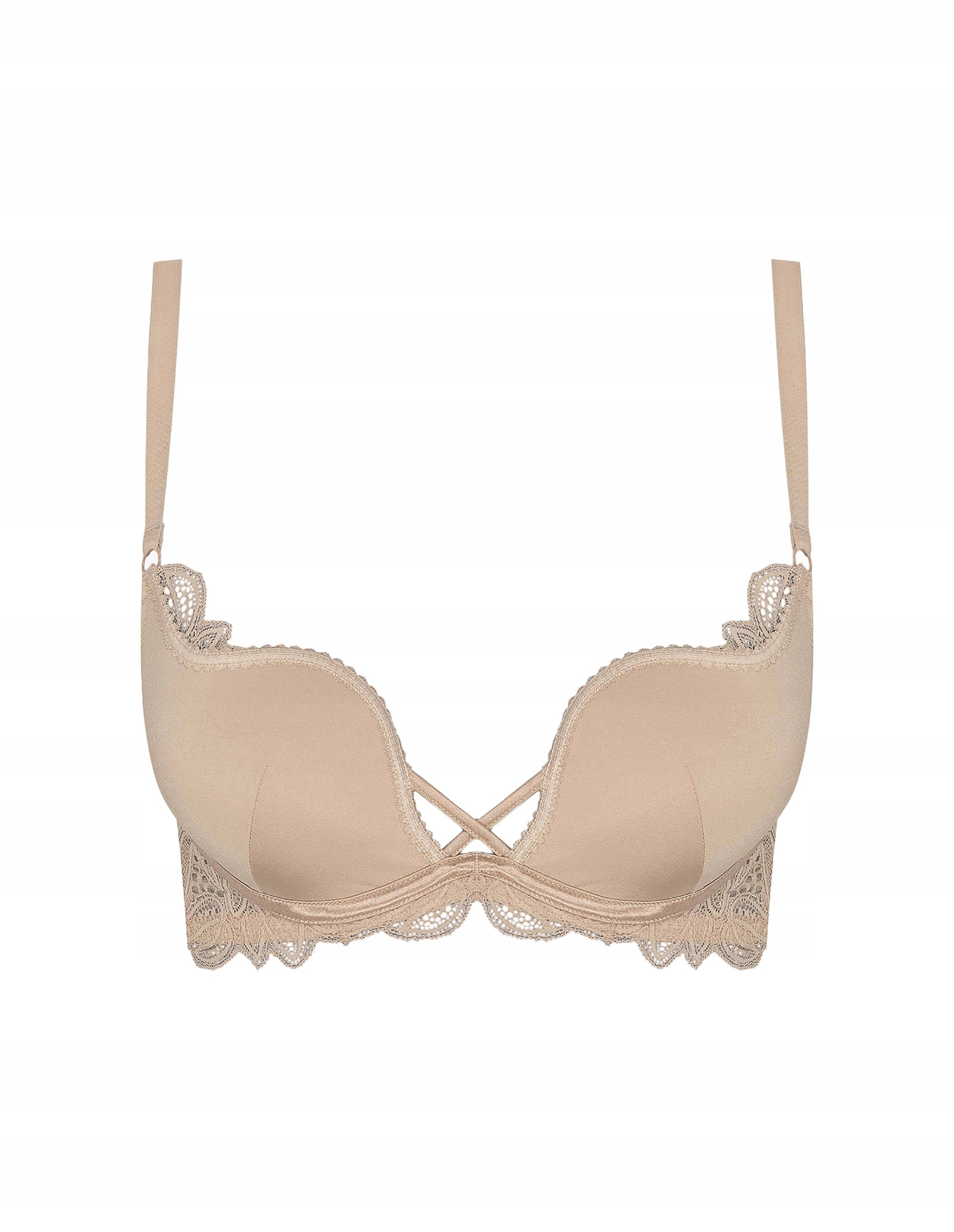 Biustonosz Push Up Stanik Beżowy Claudia Esotiq Bielizna Damska 80B