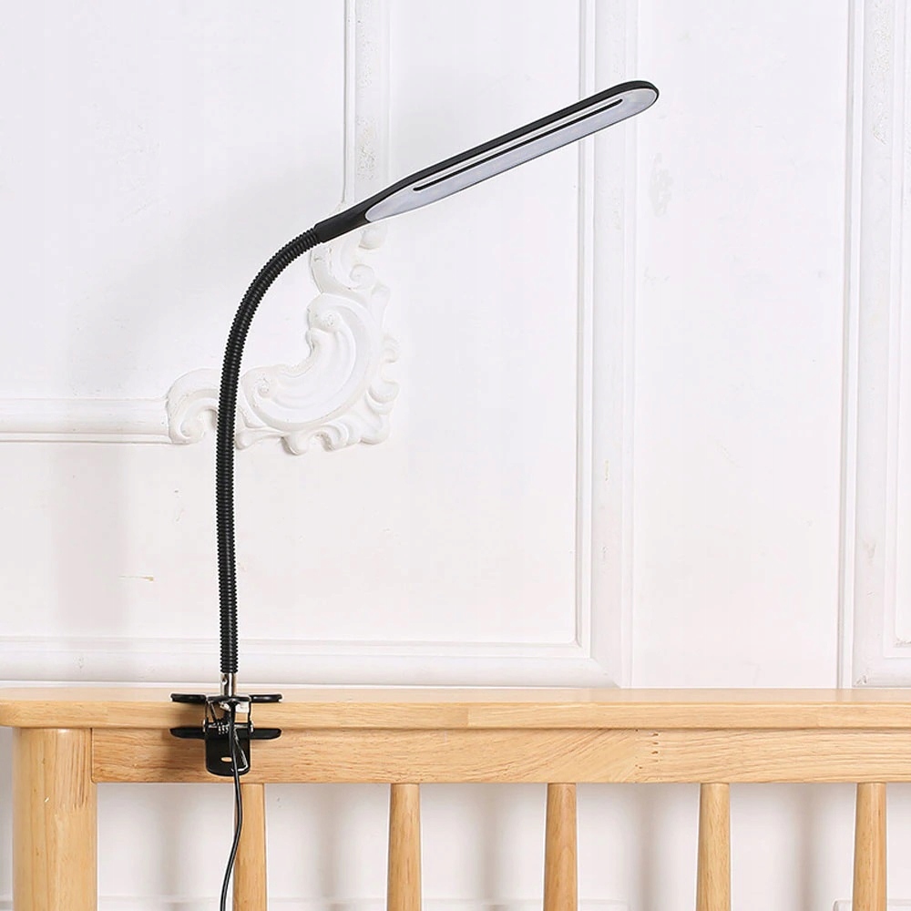 LAMPKA BIURKOWA LED BIUROWA SZKOLNA USB KLIPS Zasilanie sieciowe