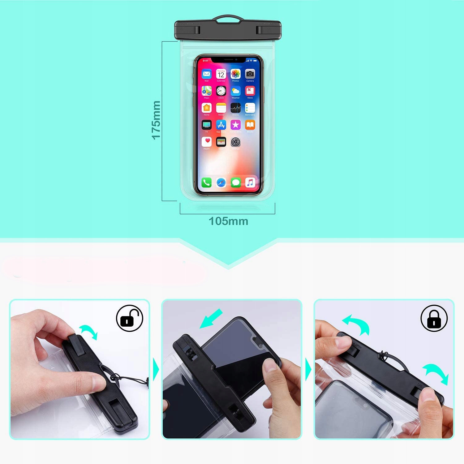 ETUI WODOODPORNE POKROWIEC NA TELEFON PLAŻĘ BASEN Kod producenta uni1